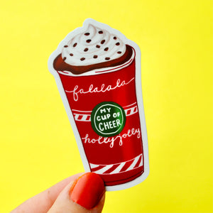 Holiday Coffee Cup Sticker