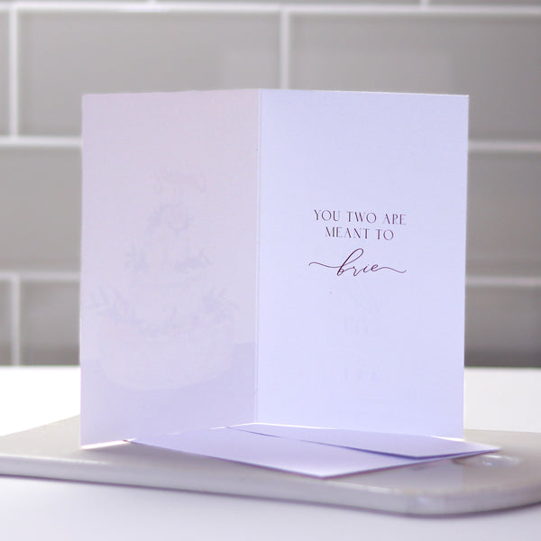 Meant to Brie Wedding Card