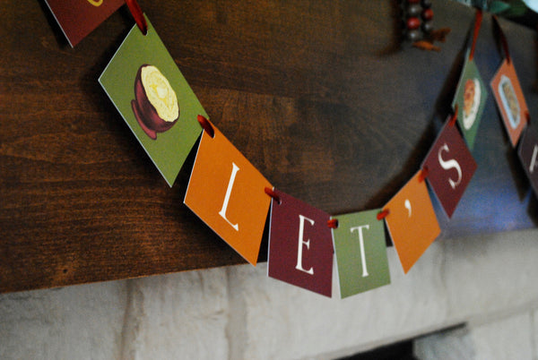 Let's Feast Thanksgiving Banner