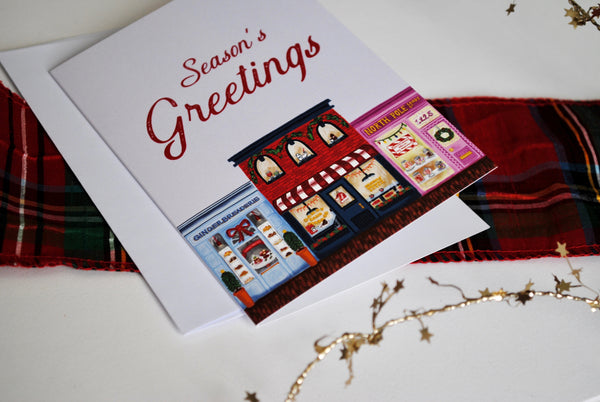 Merry Little Christmas Village Card
