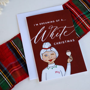 Dreaming of a White Wine Christmas Card